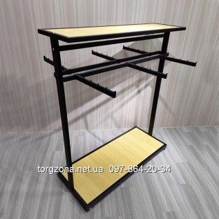 Стійка для одягу двустороння з полицею і кронштейнами LOFT